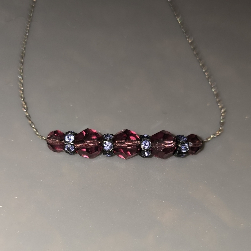 Elegant Purple Beaded Necklace